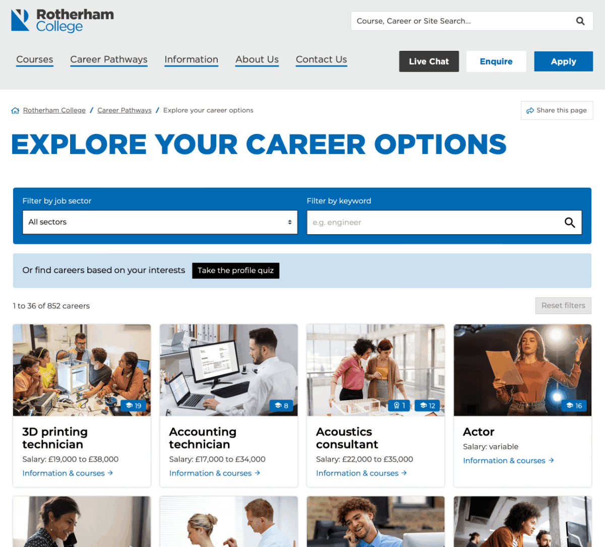 Pathways Explore on Rotherham College